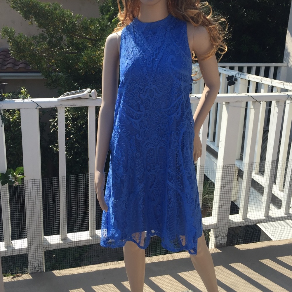SEXY AND Gorgeous Midnight BLUE Lace Dress